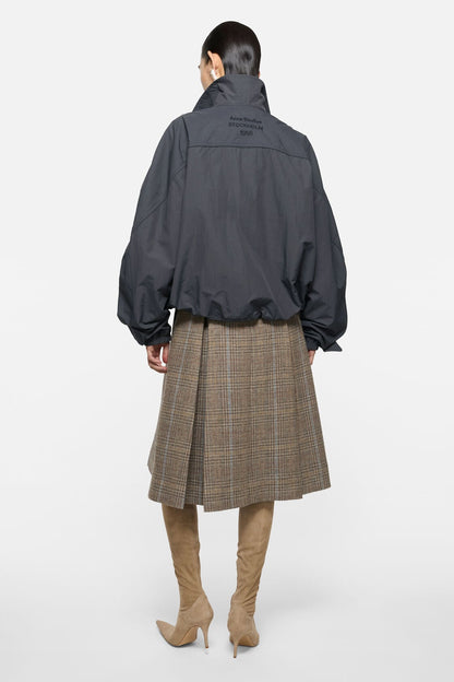 Nylon logo jacket - Steel grey