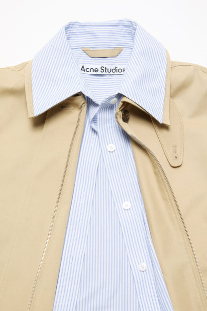 Layered twill jacket - Pale beige