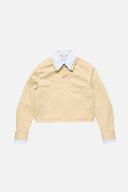 Layered twill jacket - Pale beige