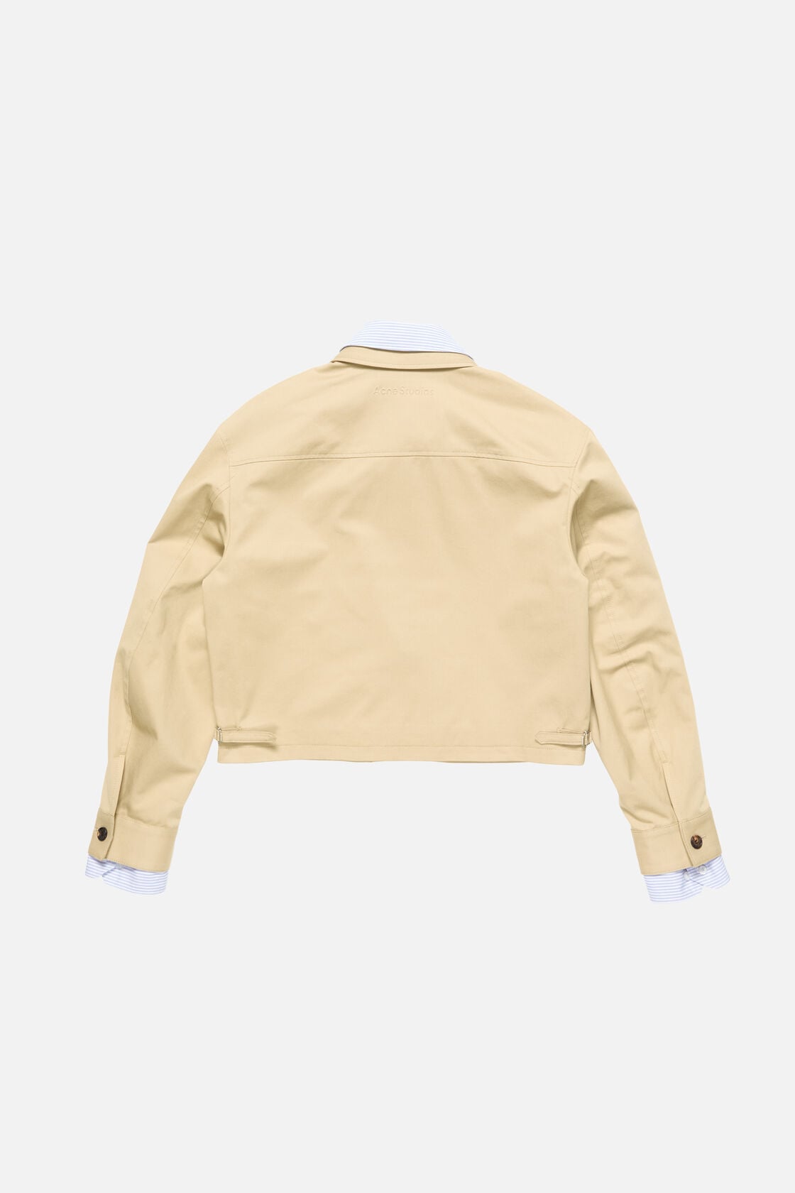 Layered twill jacket - Pale beige