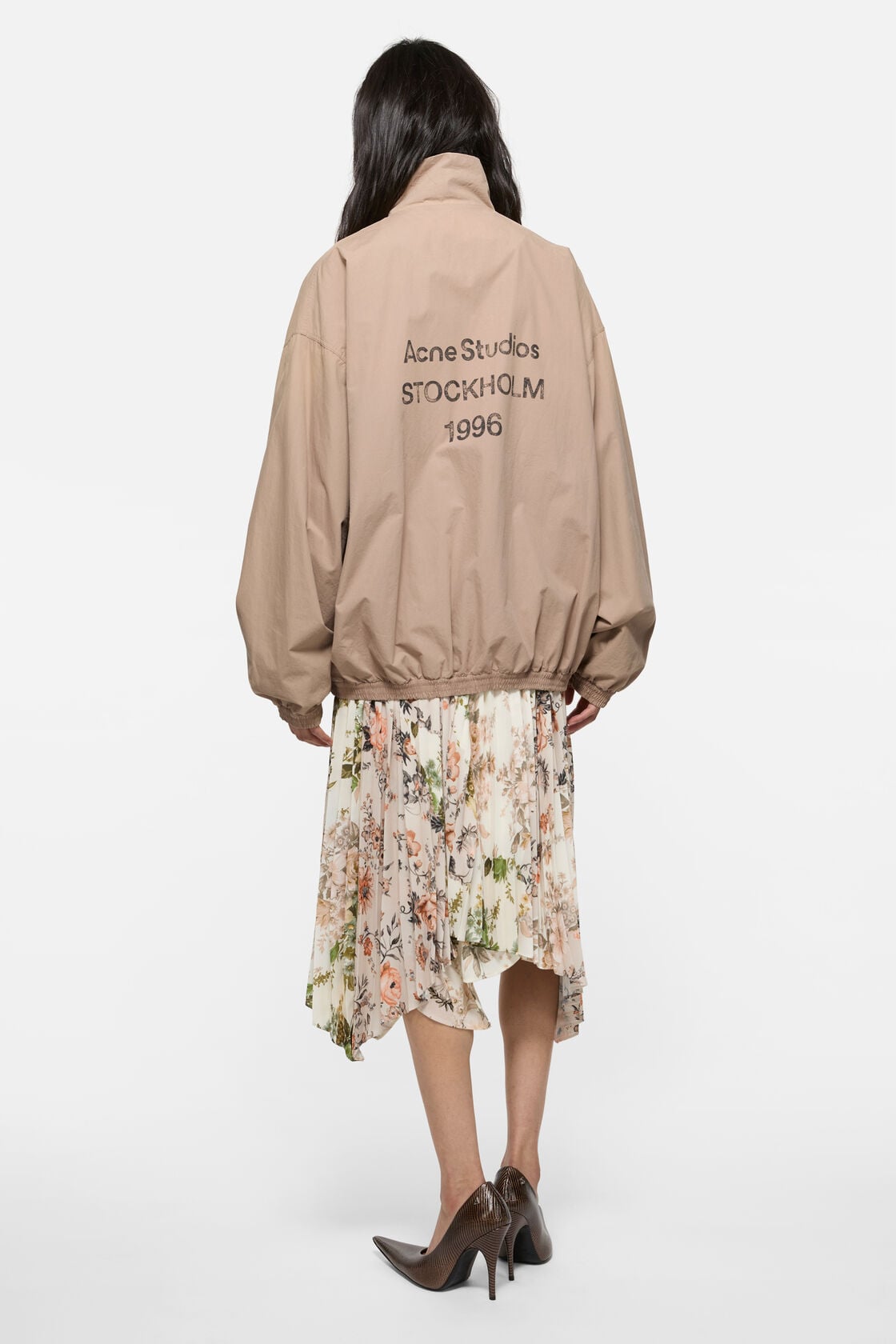 Washed logo jacket - Mushroom beige
