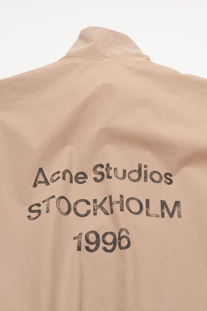 Washed logo jacket - Mushroom beige