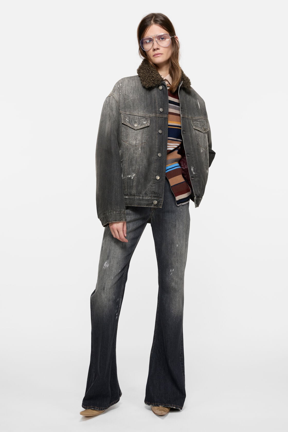 Washed denim jacket - Black