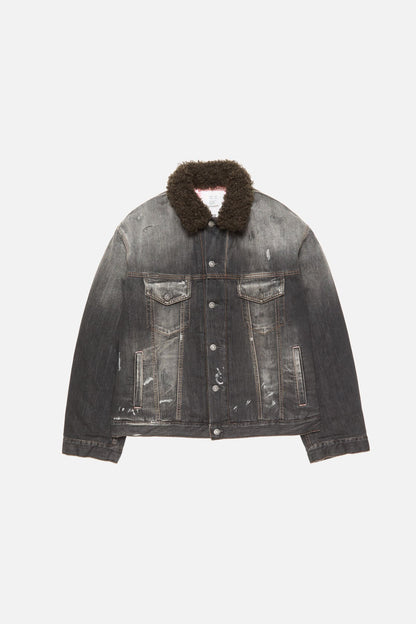 Washed denim jacket - Black