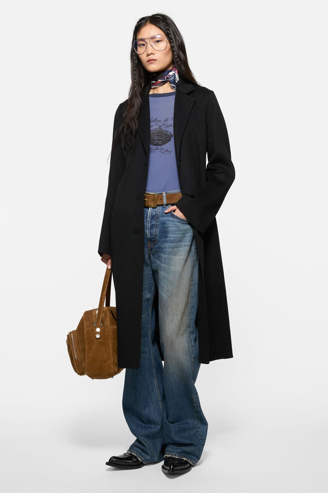 Tailored wool coat - Black