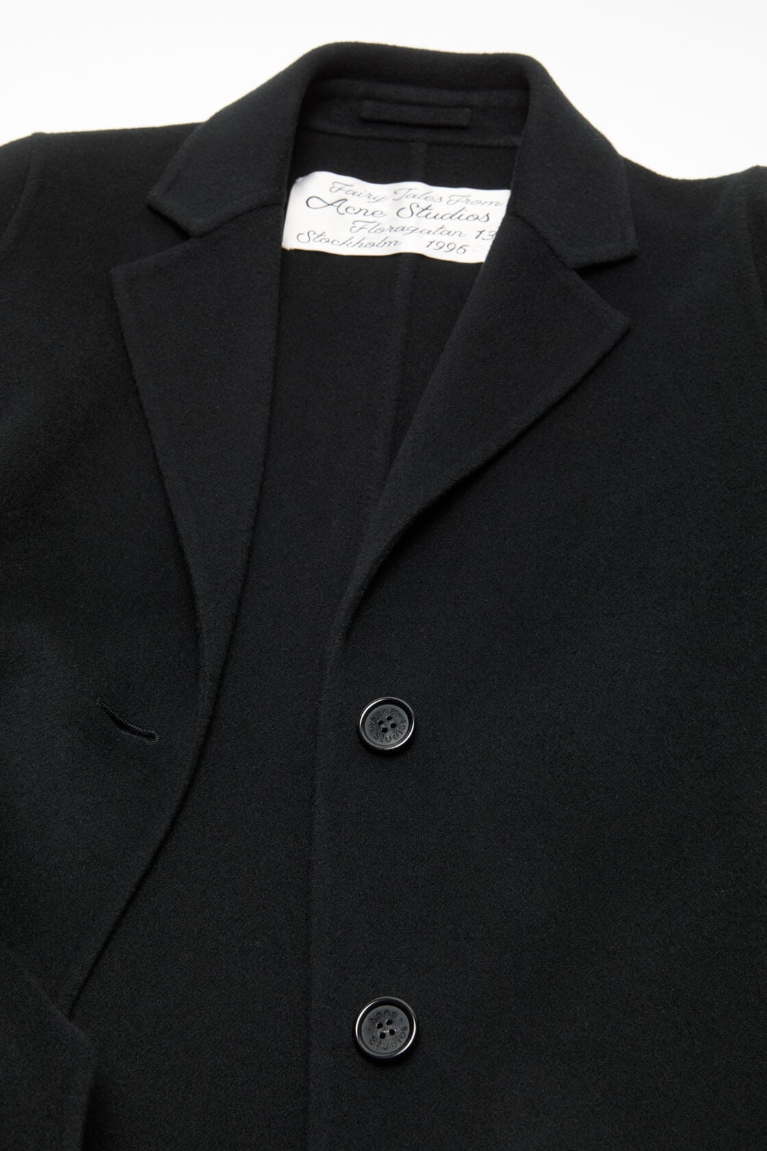 Tailored wool coat - Black