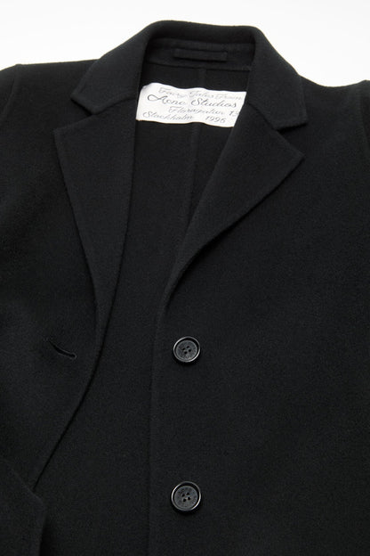 Tailored wool coat - Black
