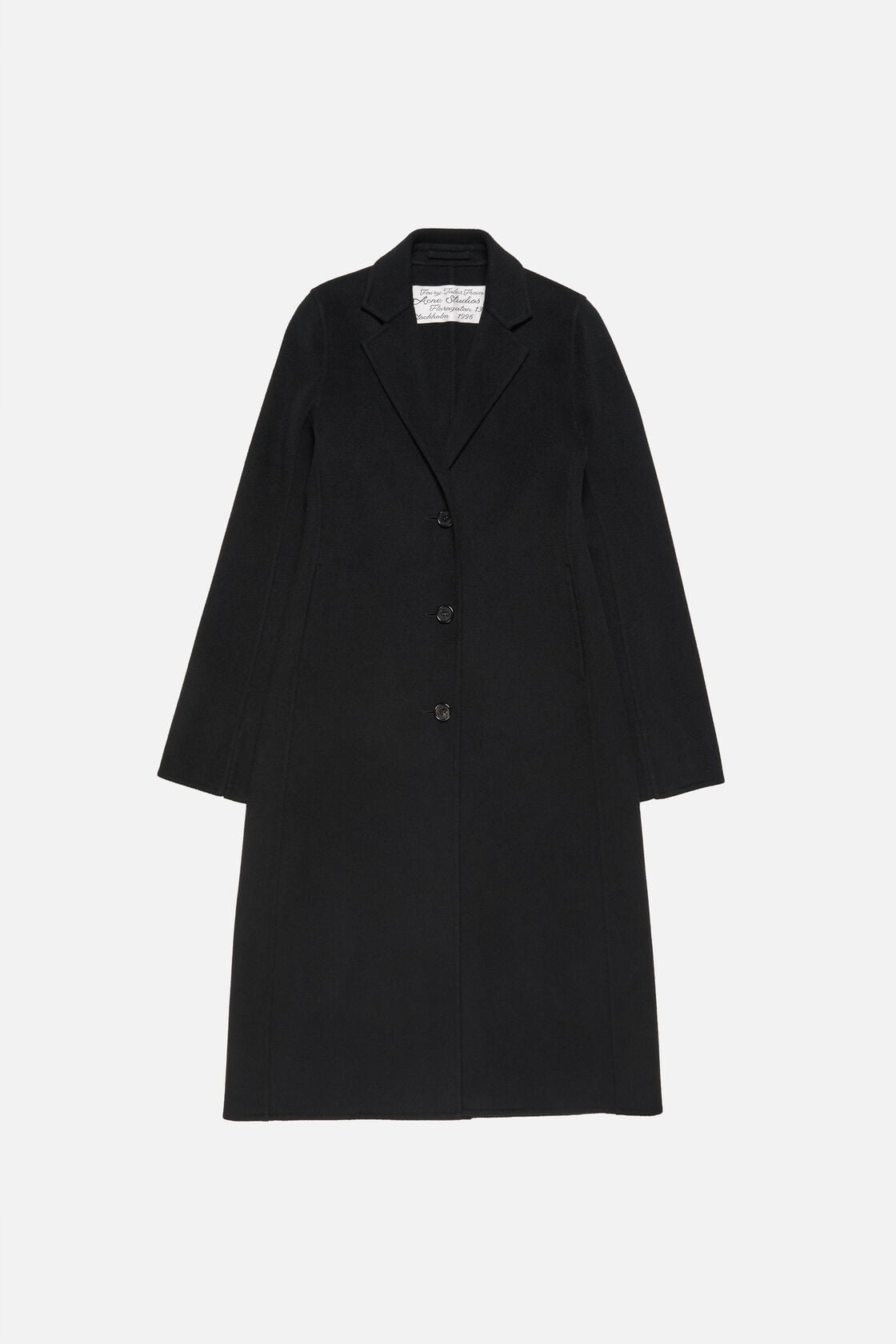 Tailored wool coat - Black