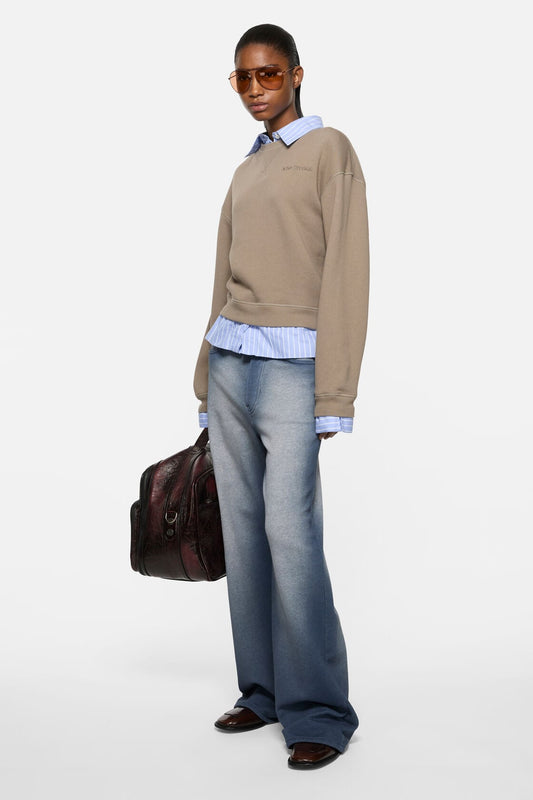 Layered sweatshirt - Beige/blue