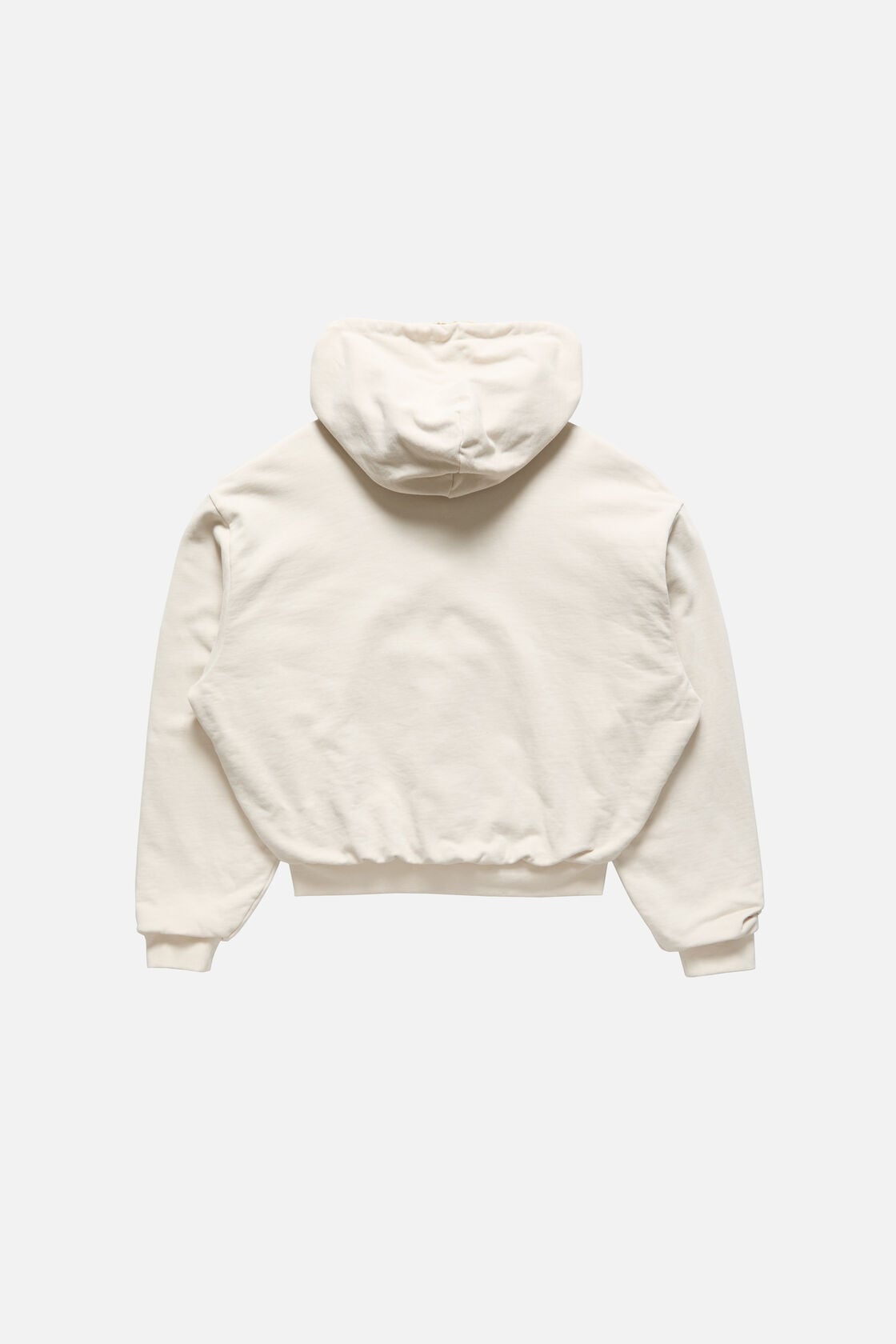 Fleece hoodie with logo - Pebble beige