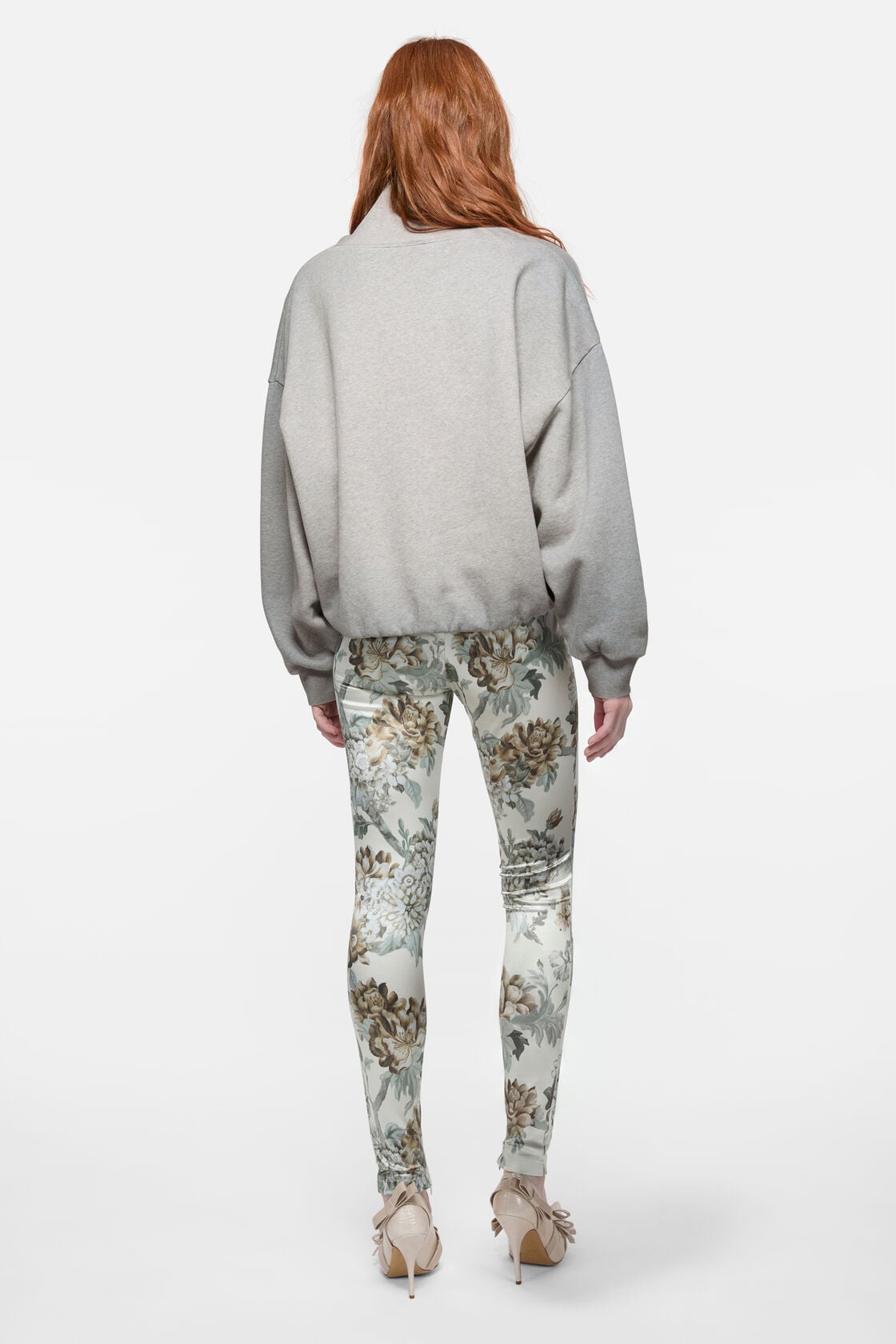 Fleece sweatshirt with logo - Grey Melange