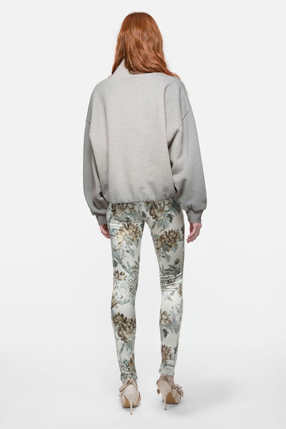 Fleece sweatshirt with logo - Grey Melange