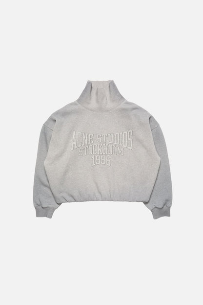 Fleece sweatshirt with logo - Grey Melange
