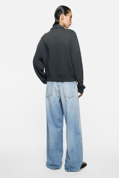 Cardigan with collar - Faded black