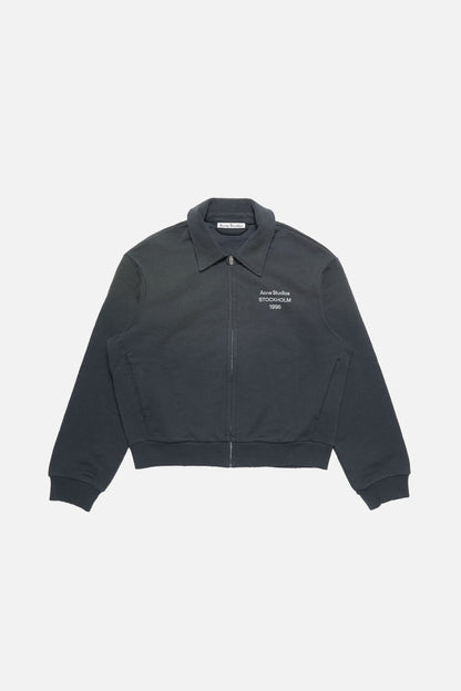 Cardigan with collar - Faded black
