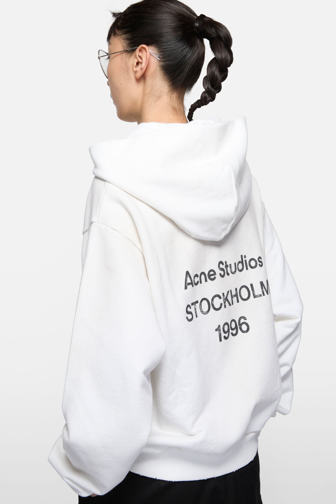Fleece logo hoodie - Dusty white