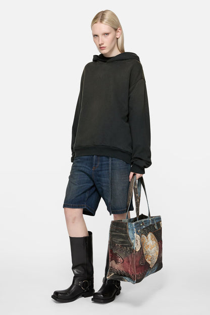 Fleece logo hoodie - Black