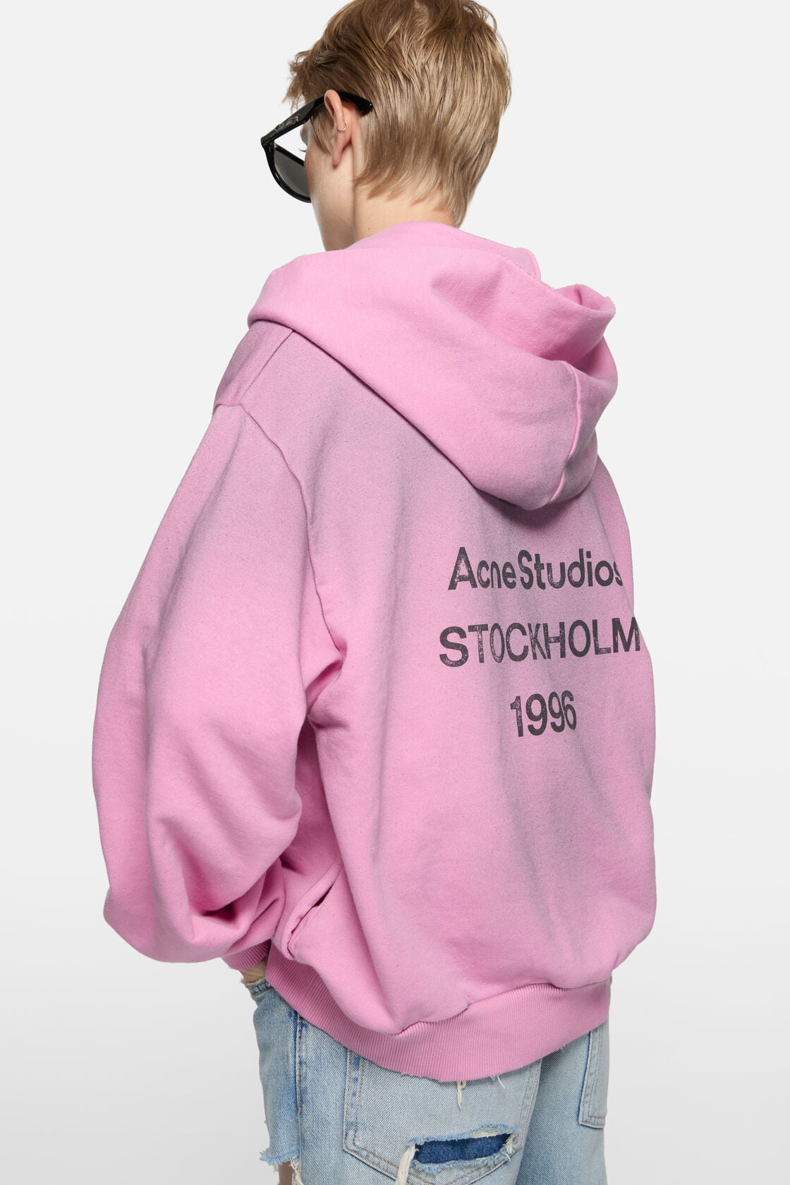 Fleece logo hoodie - Cotton candy pink