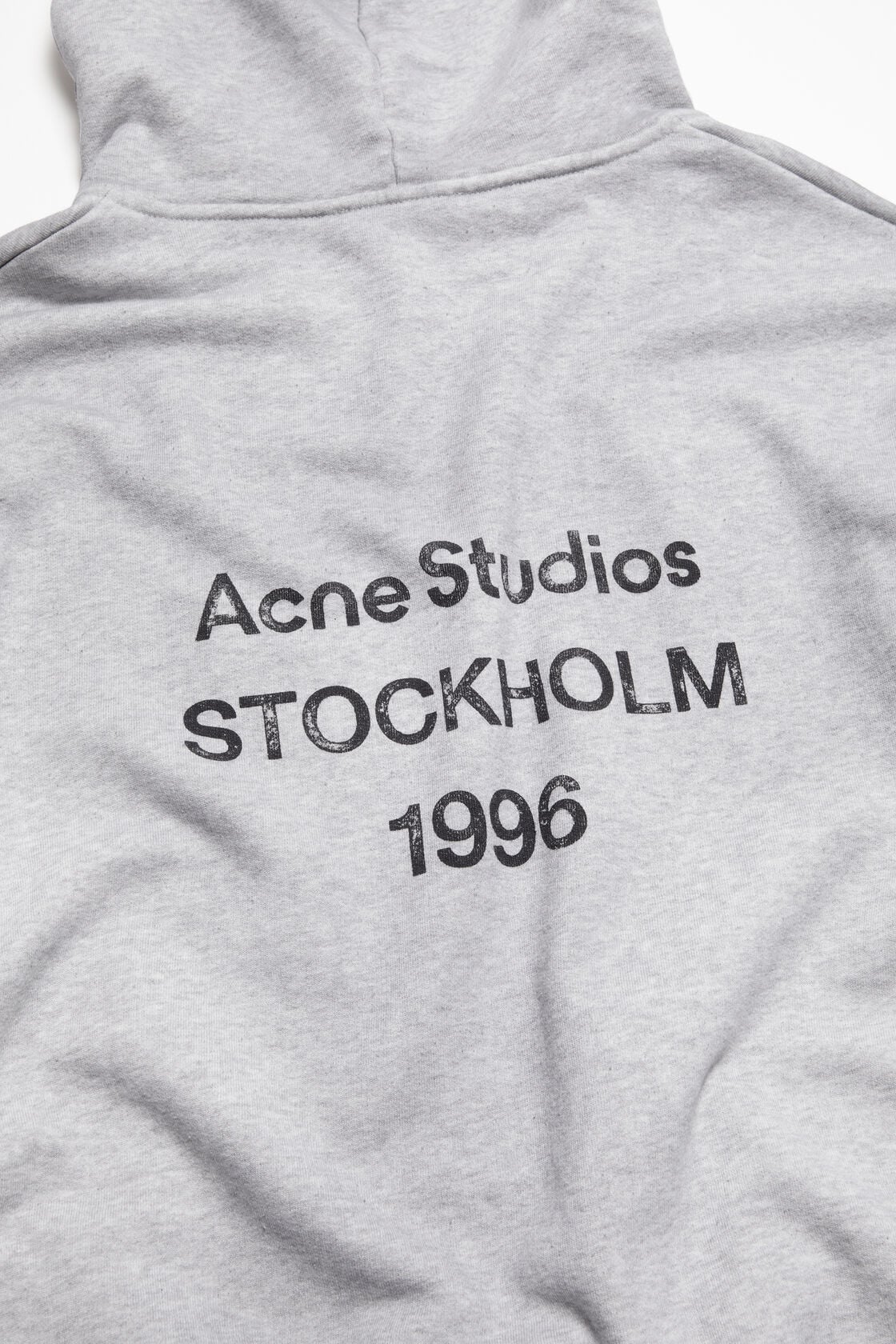 Fleece logo hoodie - Pale Grey Melange
