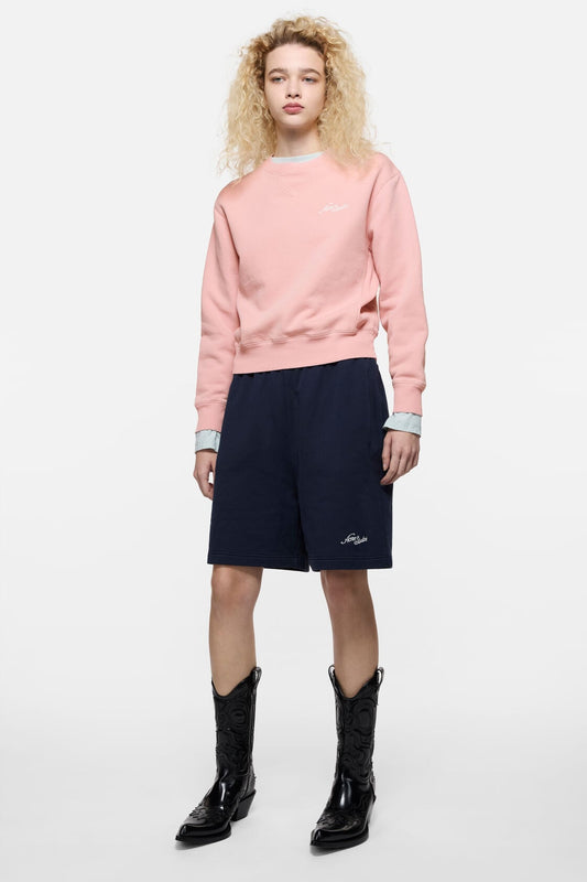Fleece sweatshirt with logo - Faded pink