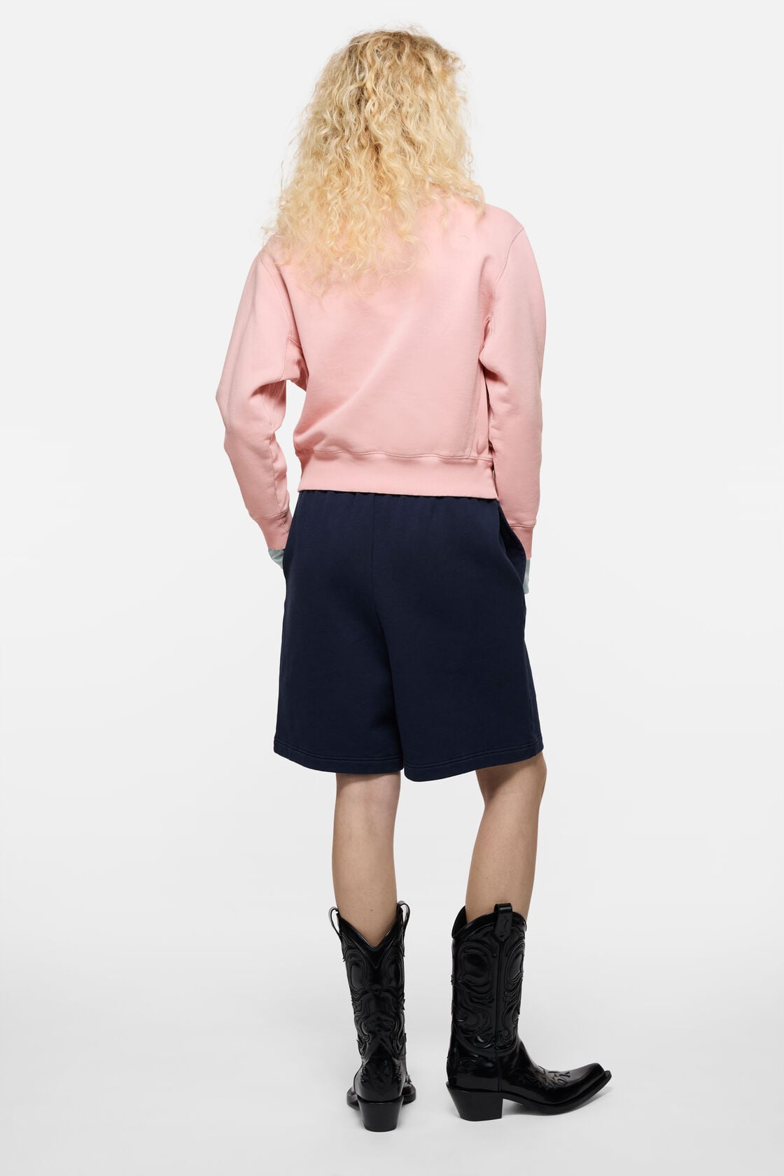 Fleece sweatshirt with logo - Faded pink
