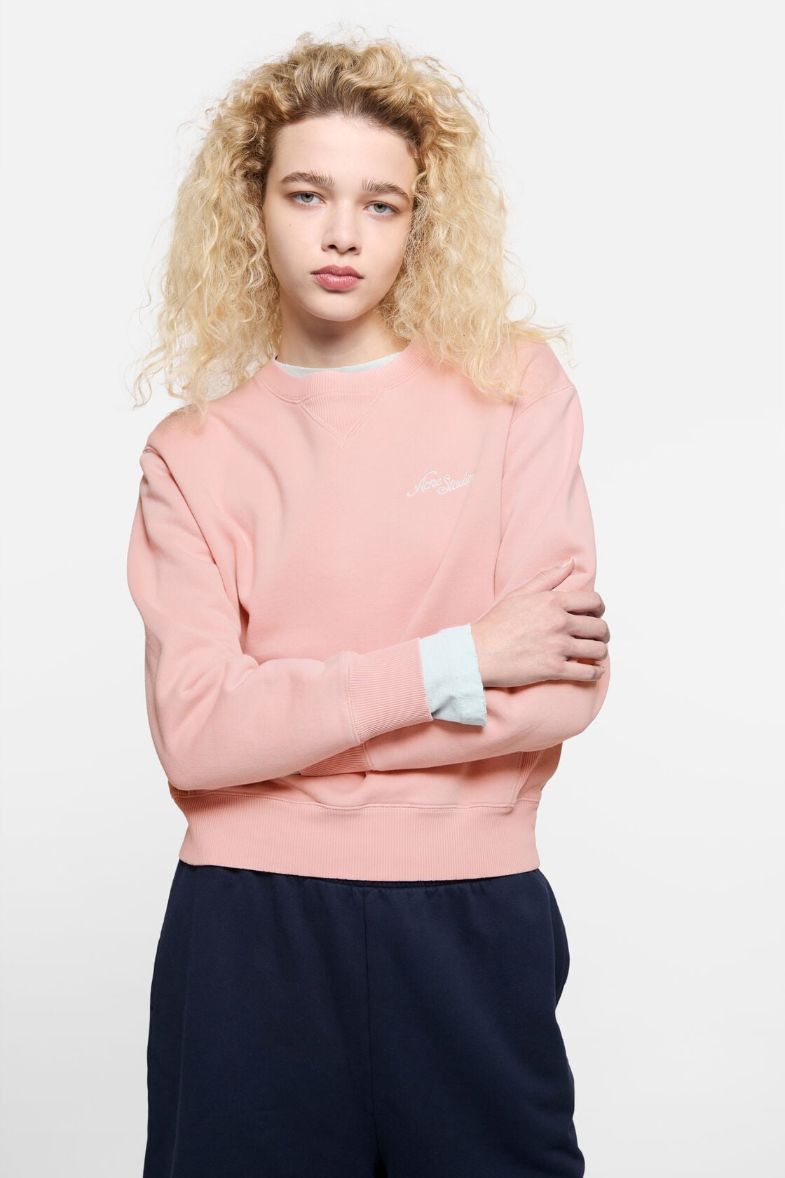Fleece sweatshirt with logo - Faded pink