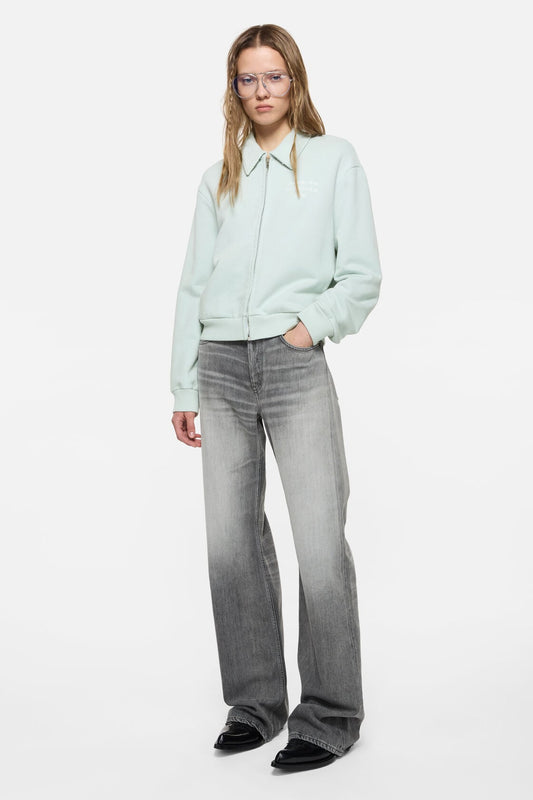 Cardigan with collar - Pale mint
