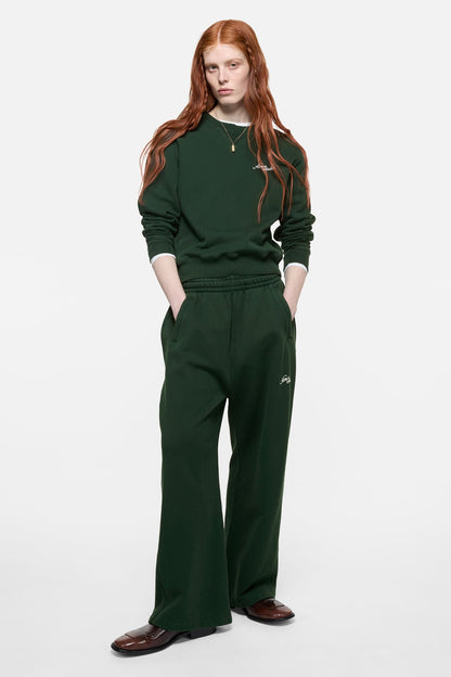 Fleece sweatshirt with logo - Dark green