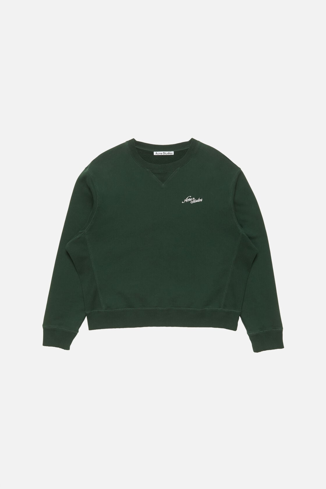 Fleece sweatshirt with logo - Dark green