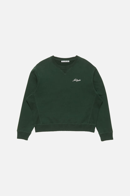 Fleece sweatshirt with logo - Dark green