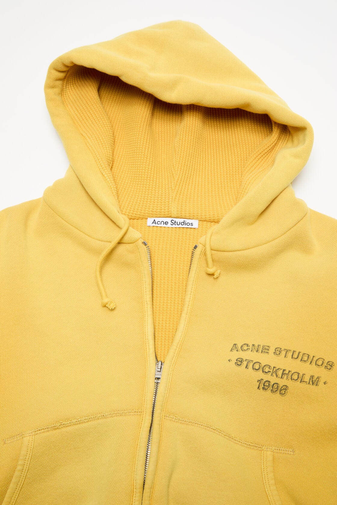 Sprayed zip hoodie - Mustard yellow