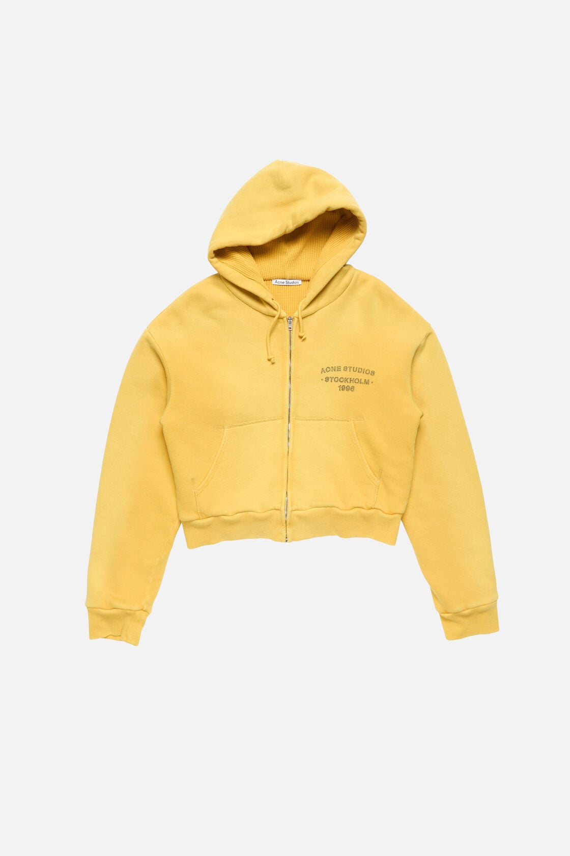 Sprayed zip hoodie - Mustard yellow