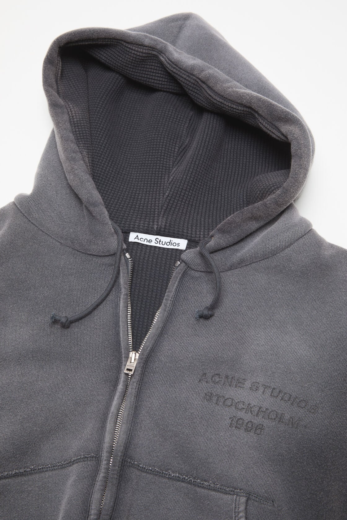 Sprayed zip hoodie - Faded black