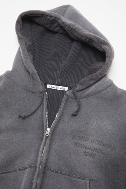 Sprayed zip hoodie - Faded black