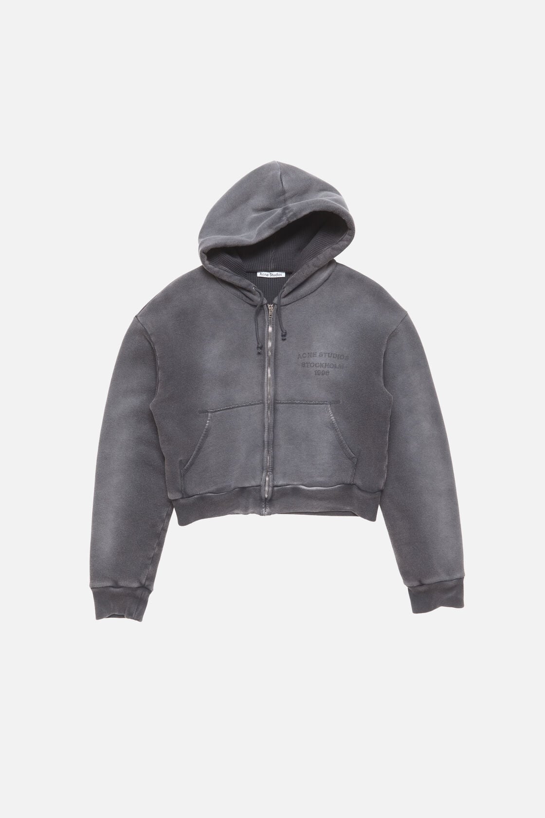 Sprayed zip hoodie - Faded black