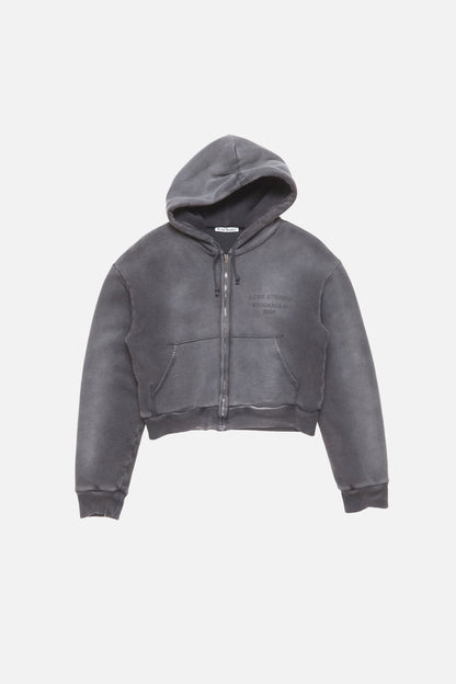 Sprayed zip hoodie - Faded black
