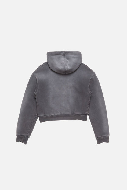 Sprayed zip hoodie - Faded black