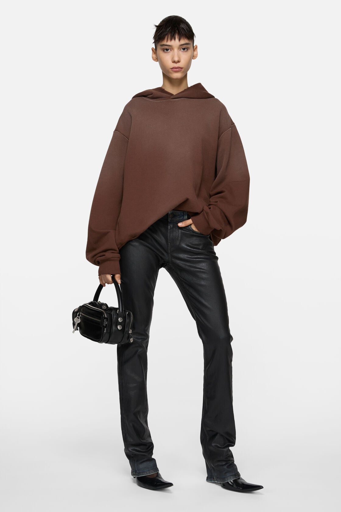 Fleece logo hoodie - Chocolate brown