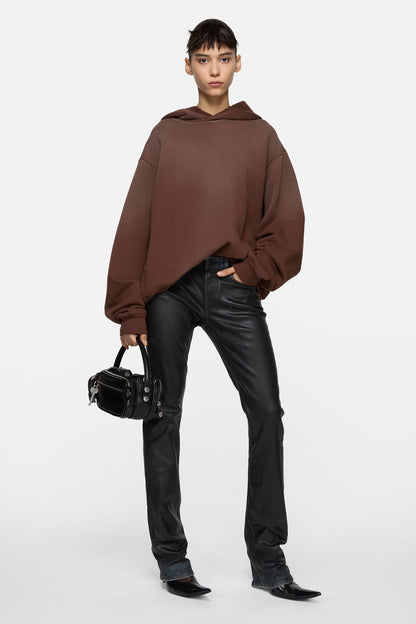 Fleece logo hoodie - Chocolate brown