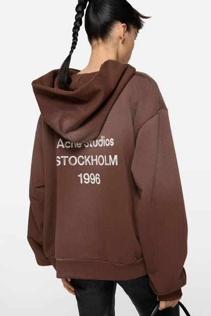 Fleece logo hoodie - Chocolate brown