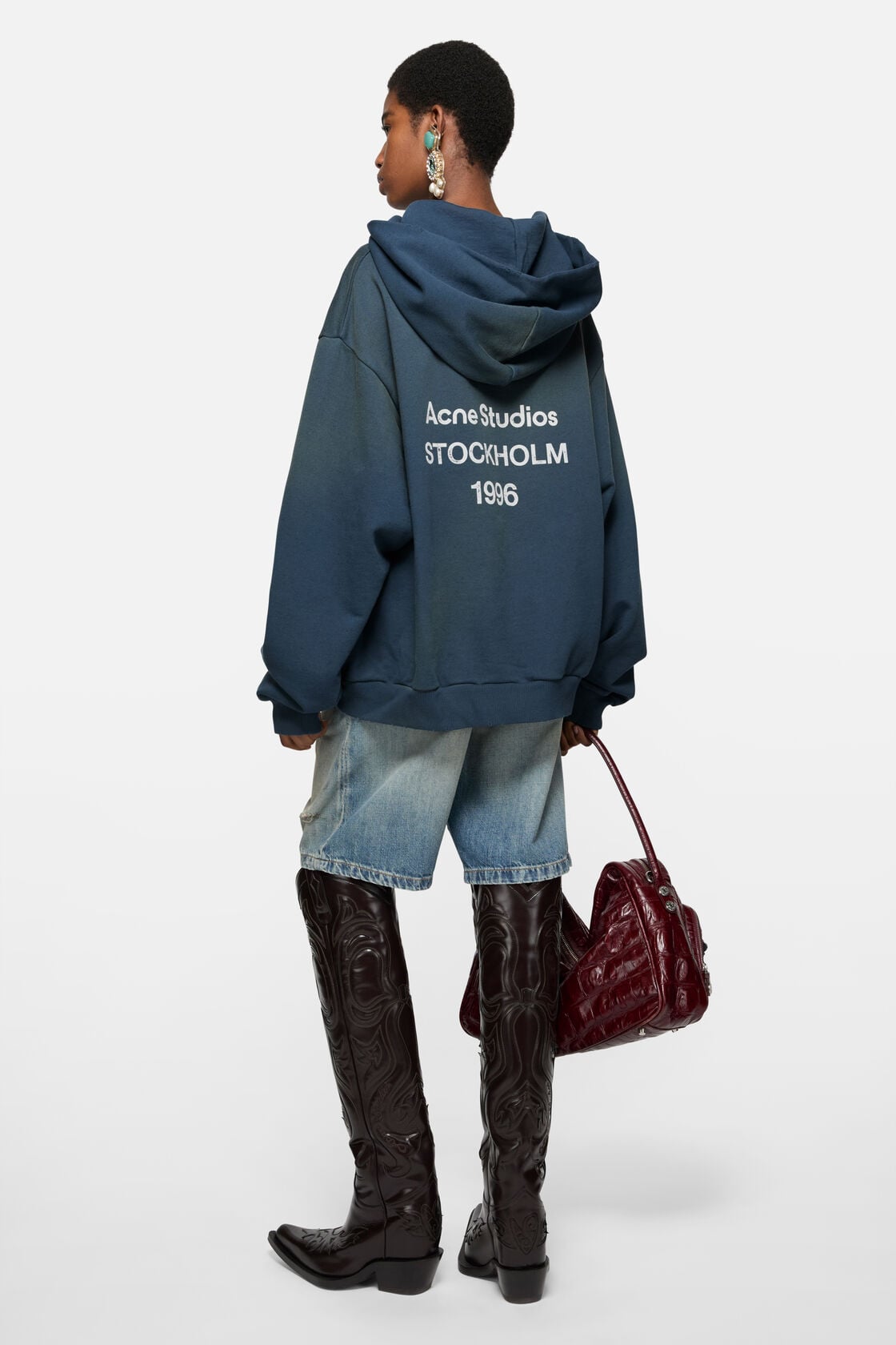 Fleece logo hoodie - Deep blue