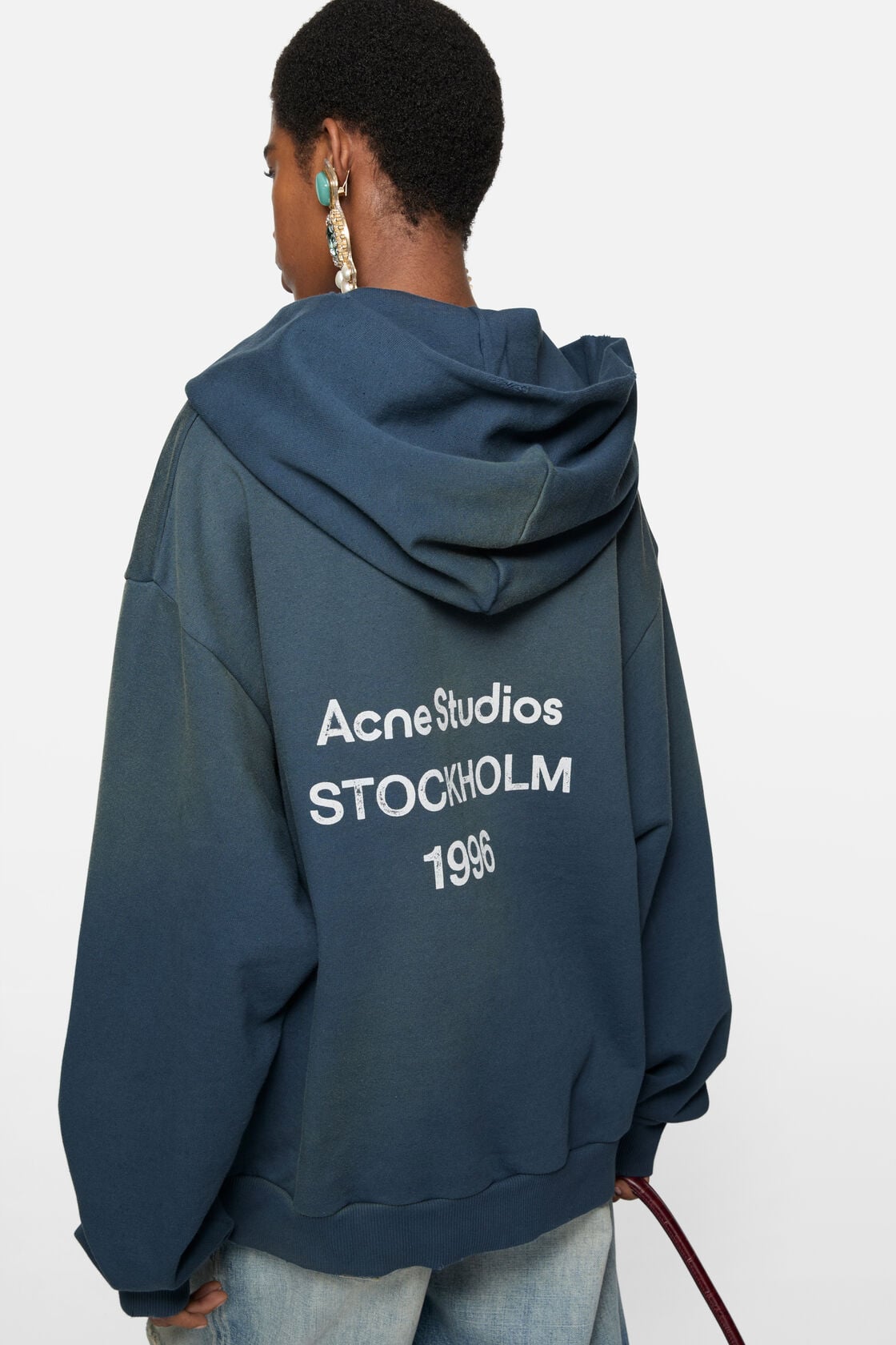 Fleece logo hoodie - Deep blue