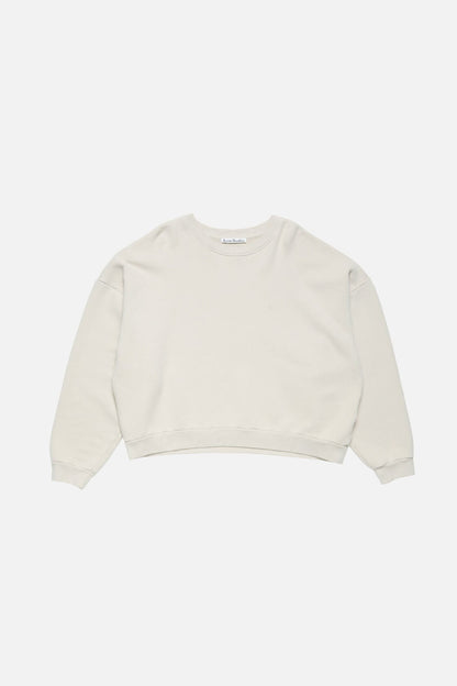 Rubber logo fleece sweatshirt - Light taupe