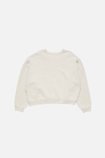 Rubber logo fleece sweatshirt - Light taupe