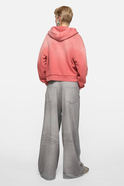 Sprayed zip hoodie - Red