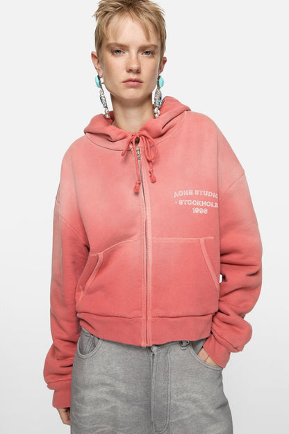 Sprayed zip hoodie - Red