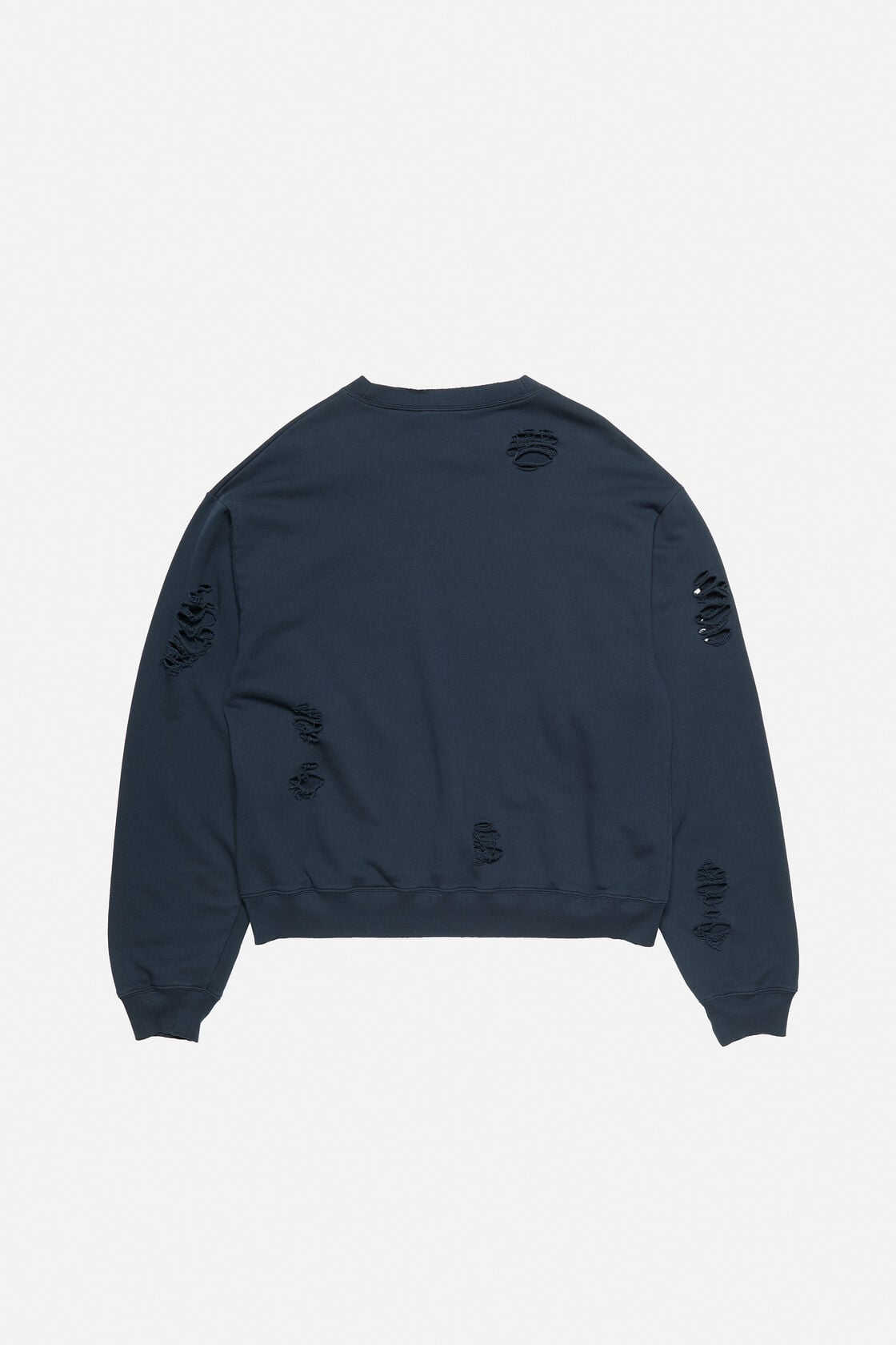 Distressed fleece sweatshirt - Dark navy