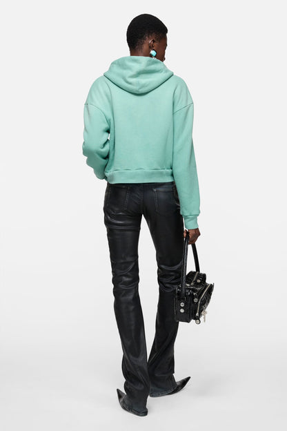 Sprayed zip hoodie - Mint green