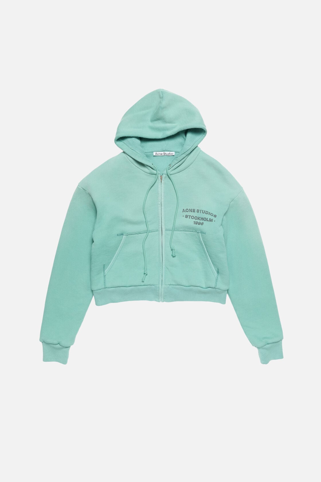 Sprayed zip hoodie - Mint green