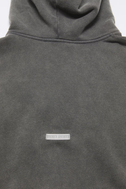 Rubber stamp logo hoodie - Faded black